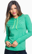 Load image into Gallery viewer, Ladies W4L Lightweight Long Sleeve Hooded T-Shirt