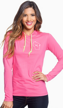 Load image into Gallery viewer, Ladies W4L Lightweight Long Sleeve Hooded T-Shirt