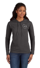 Load image into Gallery viewer, Ladies W4L Lightweight Long Sleeve Hooded T-Shirt