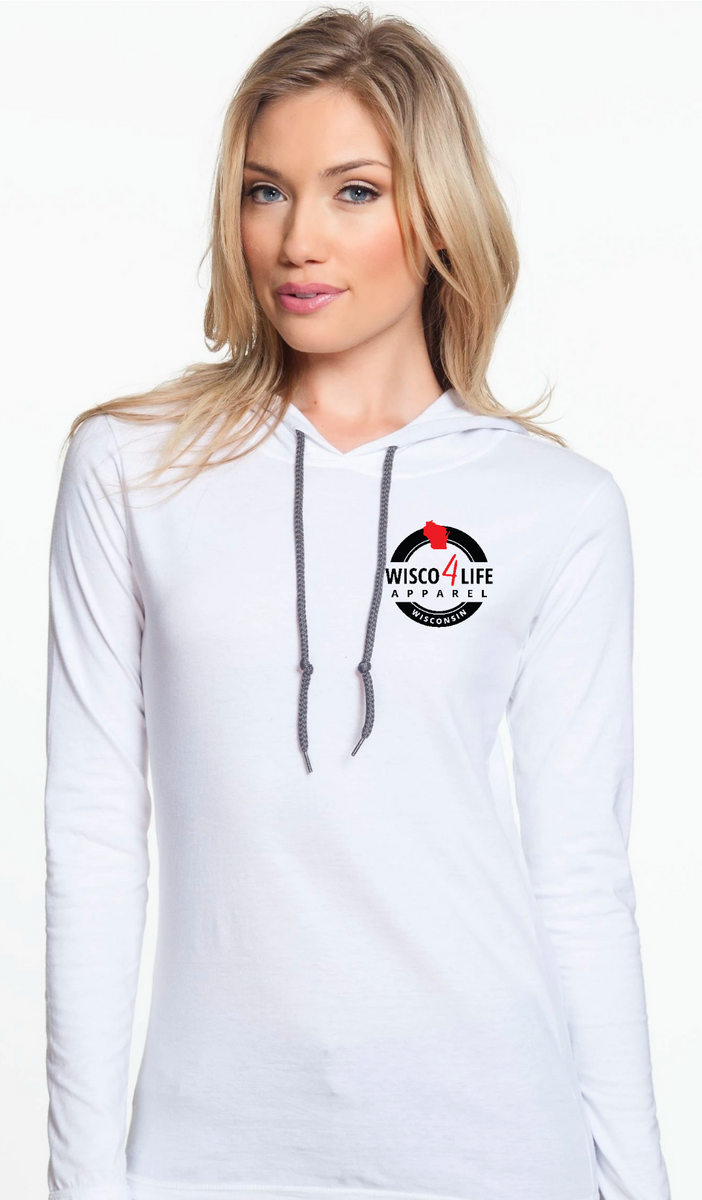 Ladies Inception Lightweight Long Sleeve Hooded T-Shirt