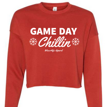 Load image into Gallery viewer, Ladies &quot;GAME DAY Chillin&quot; Cropped Fleece Crew Sweatshirt
