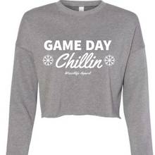 Load image into Gallery viewer, Ladies &quot;GAME DAY Chillin&quot; Cropped Fleece Crew Sweatshirt
