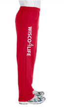 Load image into Gallery viewer, Unisex Wisco4life Open Bottom Sweatpants