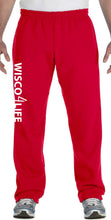 Load image into Gallery viewer, Unisex Wisco4life Open Bottom Sweatpants