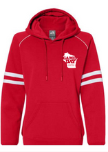 Load image into Gallery viewer, Ladies Game Day Varsity Fleece Piped Hooded Sweatshirt
