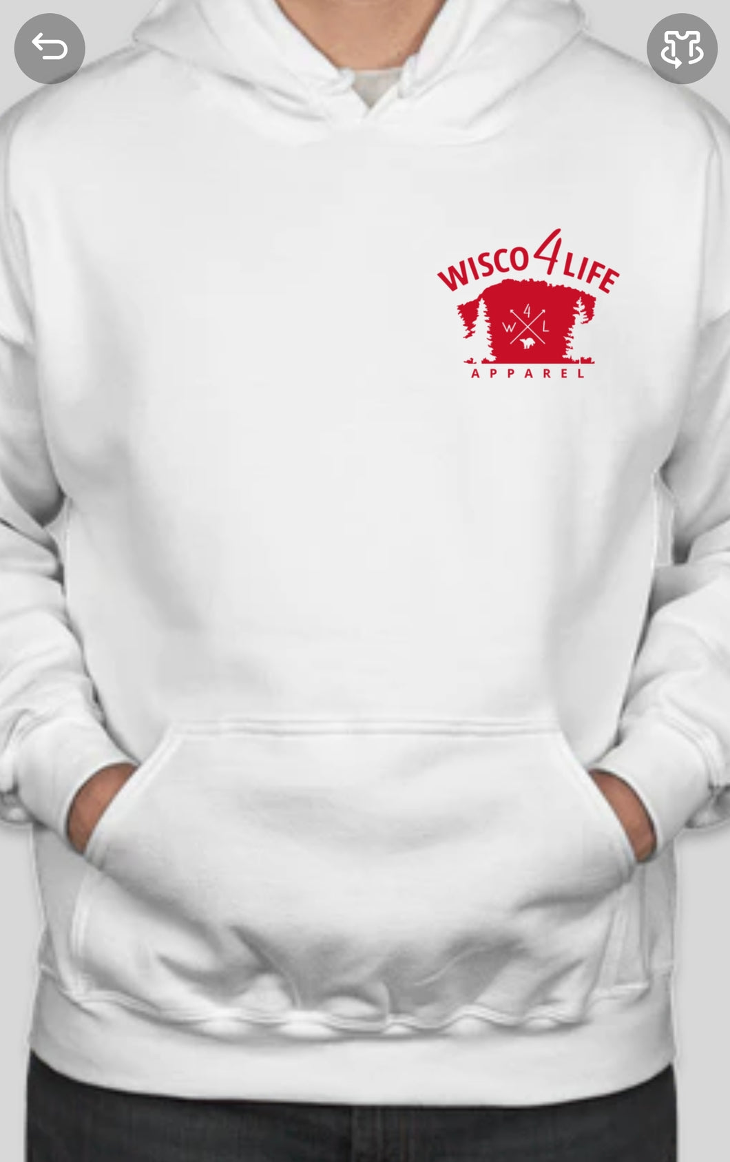 Unisex Wisco4Life Outdoor Hooded Sweatshirt