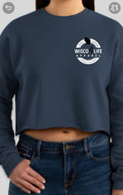 Load image into Gallery viewer, Ladies Wisco4Life Cropped Fleece Crew Sweatshirt
