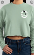 Load image into Gallery viewer, Ladies Wisco4Life Cropped Fleece Crew Sweatshirt
