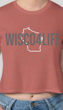 Load image into Gallery viewer, Ladies Wisco4Life w/State Crop Top
